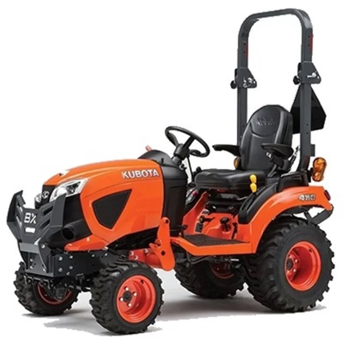 Micro tracteur diesel 4 RM KUBOTA BX231 DV roues industrielles 18×8.50×10 et 26×12.00×12. – Image 1