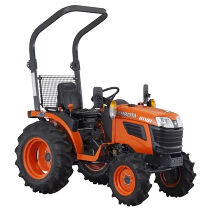 Micro tracteur diesel 4 roues motrices KUBOTA B1161 D roues agraires 4.50×10 et 7×16. – Image 1