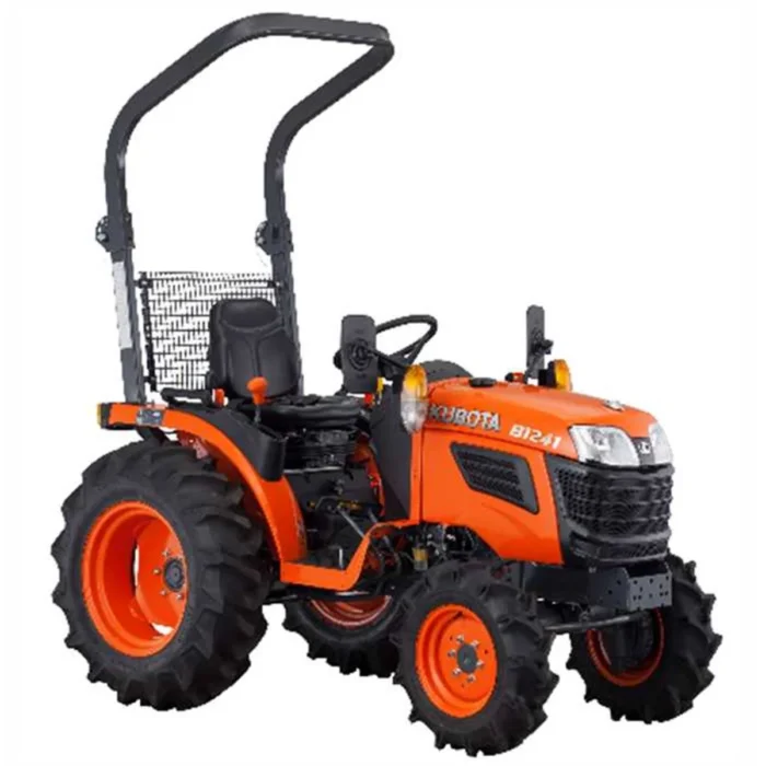 Micro tracteur diesel 4 roues motrices KUBOTA B1241 D roues agraires 6×12 et 95×16. – Image 1
