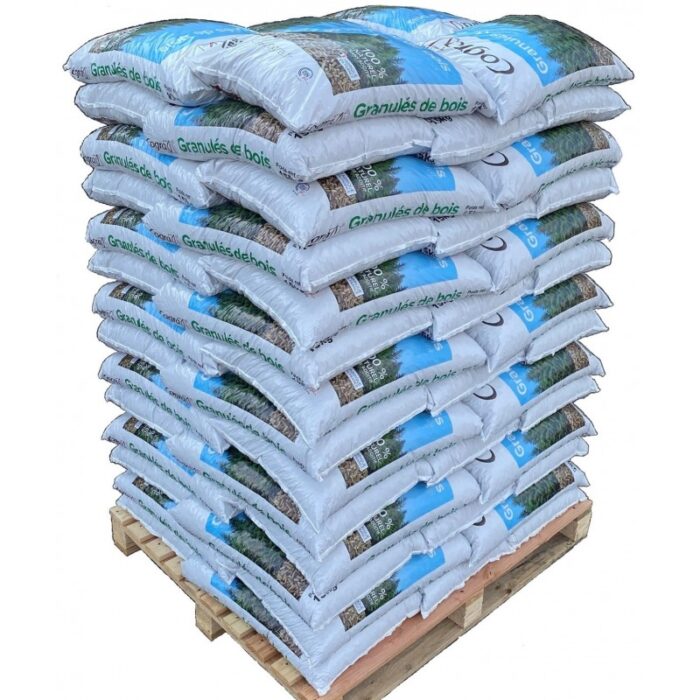 Granulés de bois COGRA, palette de 70 sacs de 15kg – Image 1